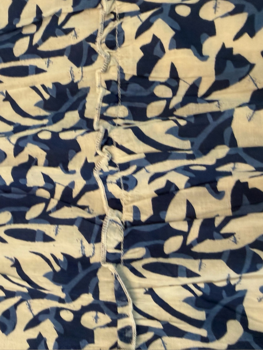 Madison Mathews Smocked Waist Blue and White Floral Maxi Skirt - Picture 2 of 5